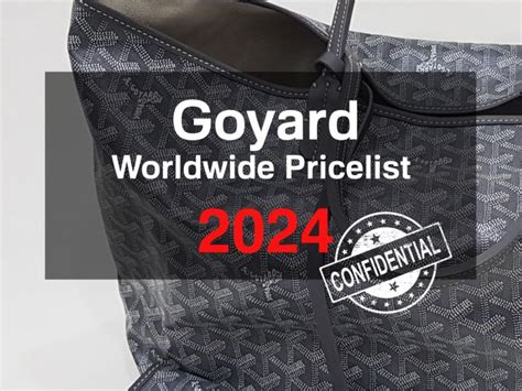 goyard ladies bag|goyard price list 2024.